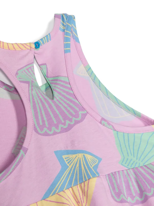 Stella McCartney Kids Shellプリント ワンピース | ピンク