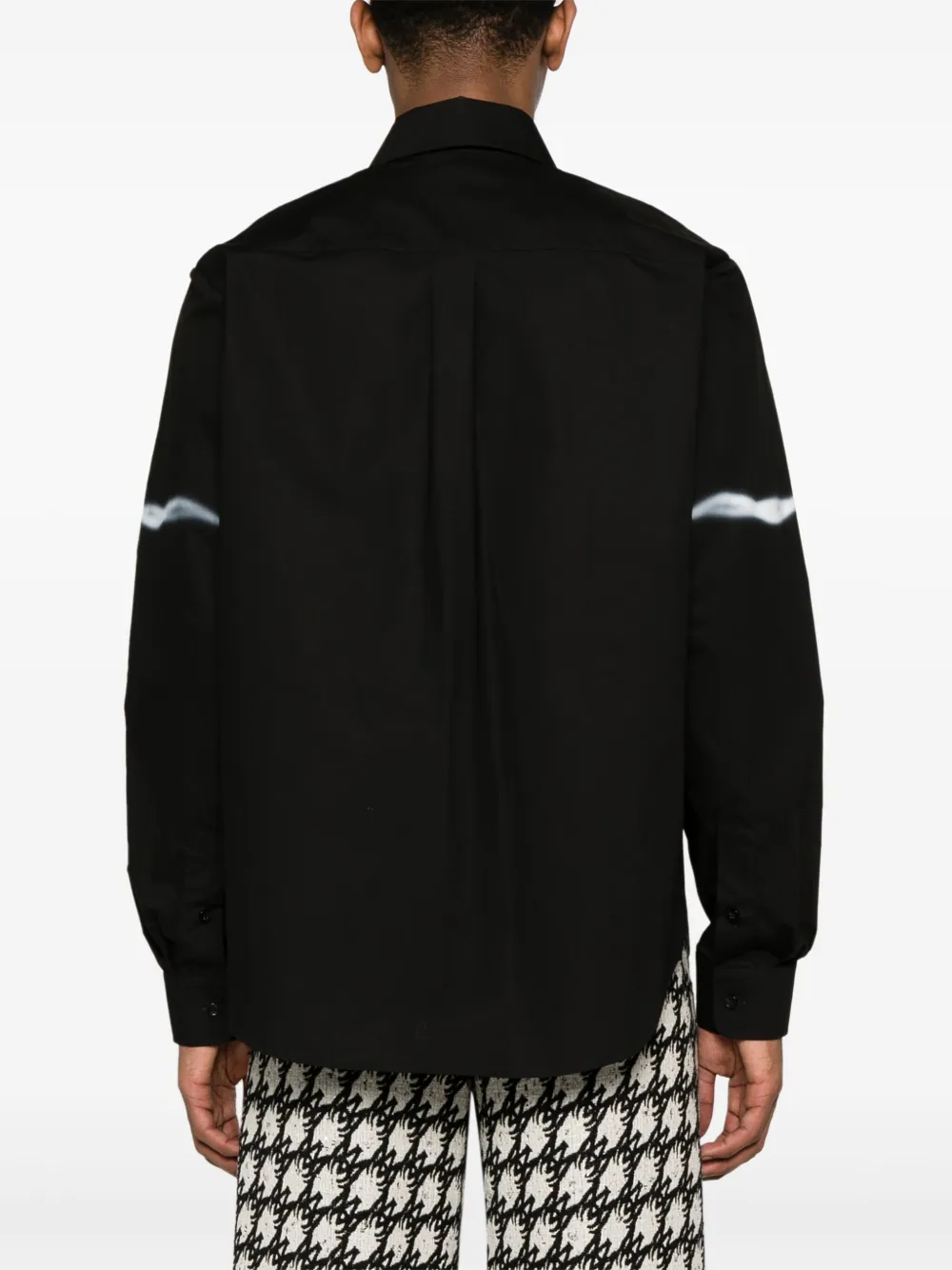 Shop Amiri Smoke Cotton Shirt In Black