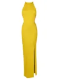 Galvan London metallic knitted maxi dress - Green