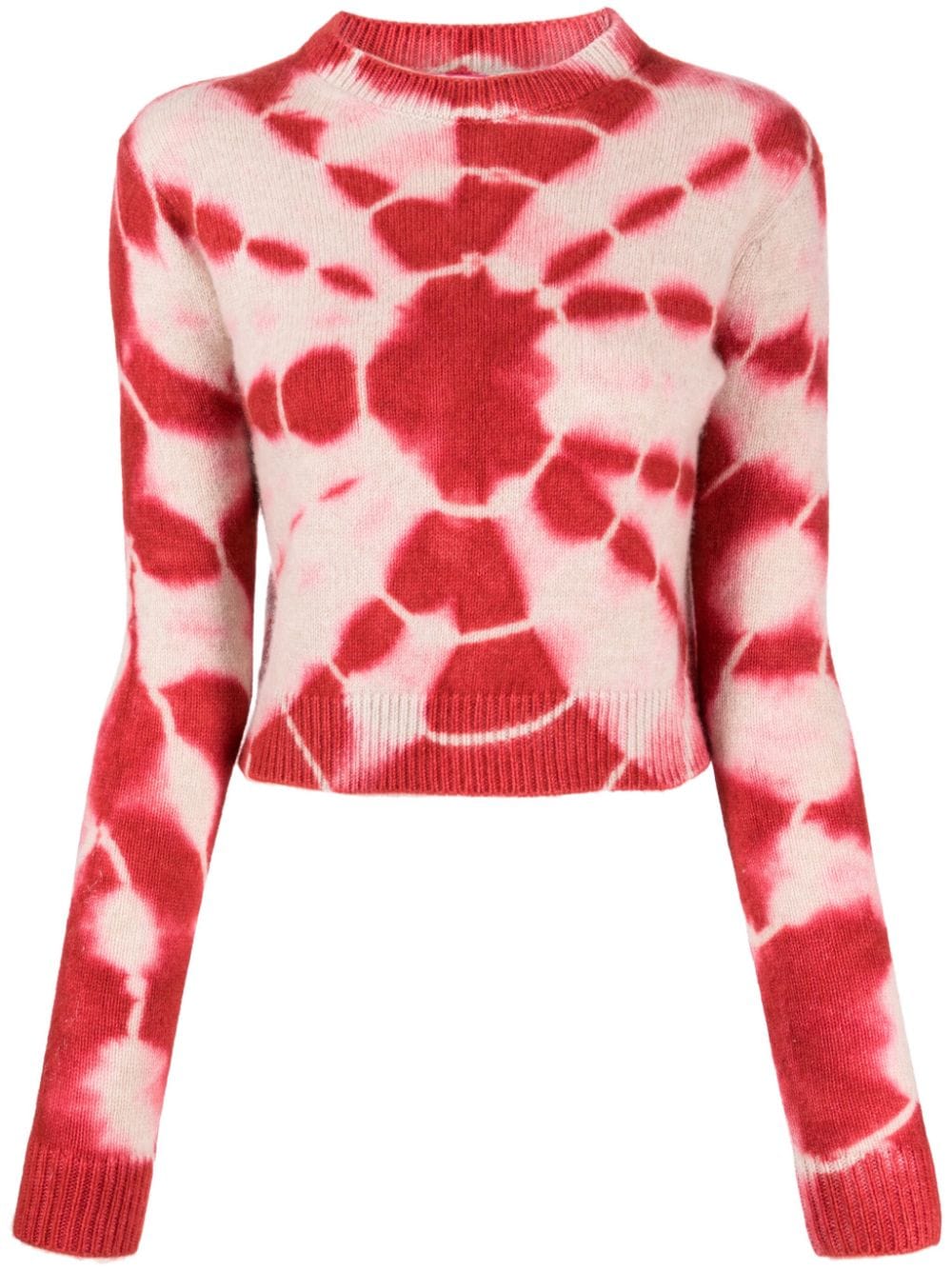 The Elder Statesman abstract pattern cashmere jumper - Rosa