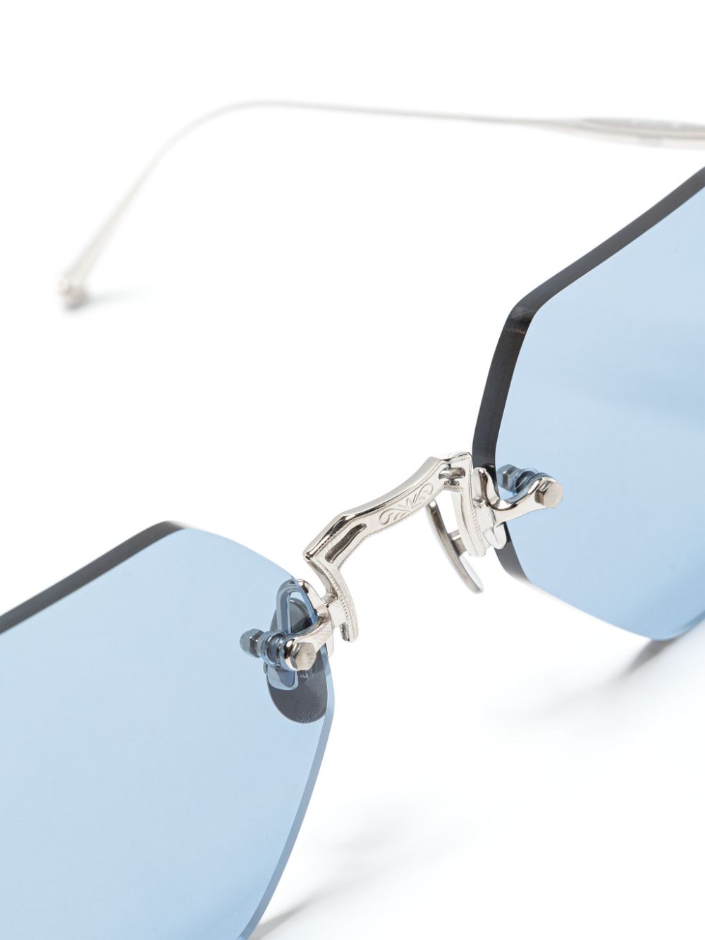 Matsuda M3104-B zonnebril met geometrisch montuur Zilver