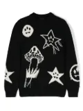 Barrow kids stars-intarsiaknit jumper - Black
