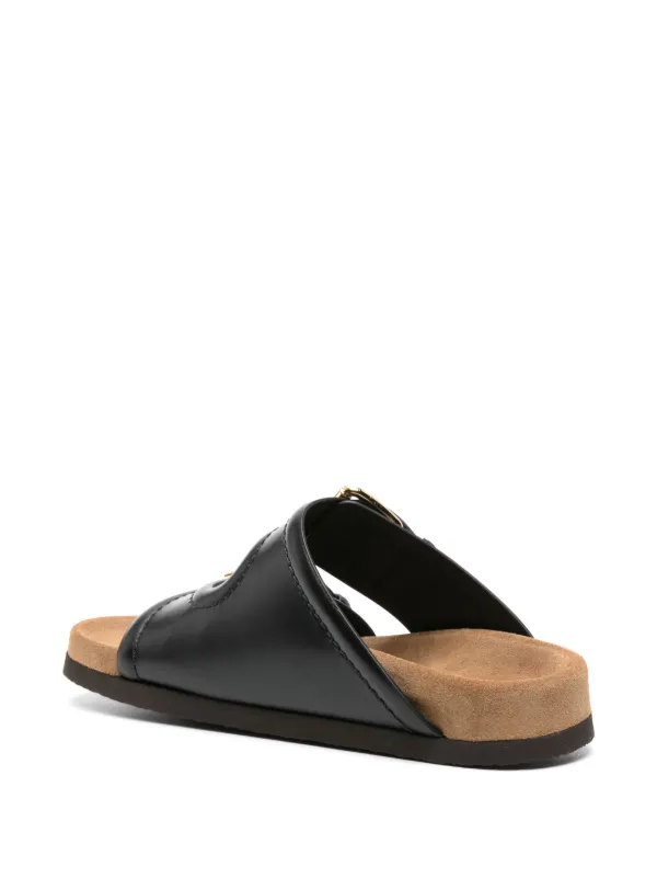 Valentino Garavani Fussfriend double-strap Leather Slides