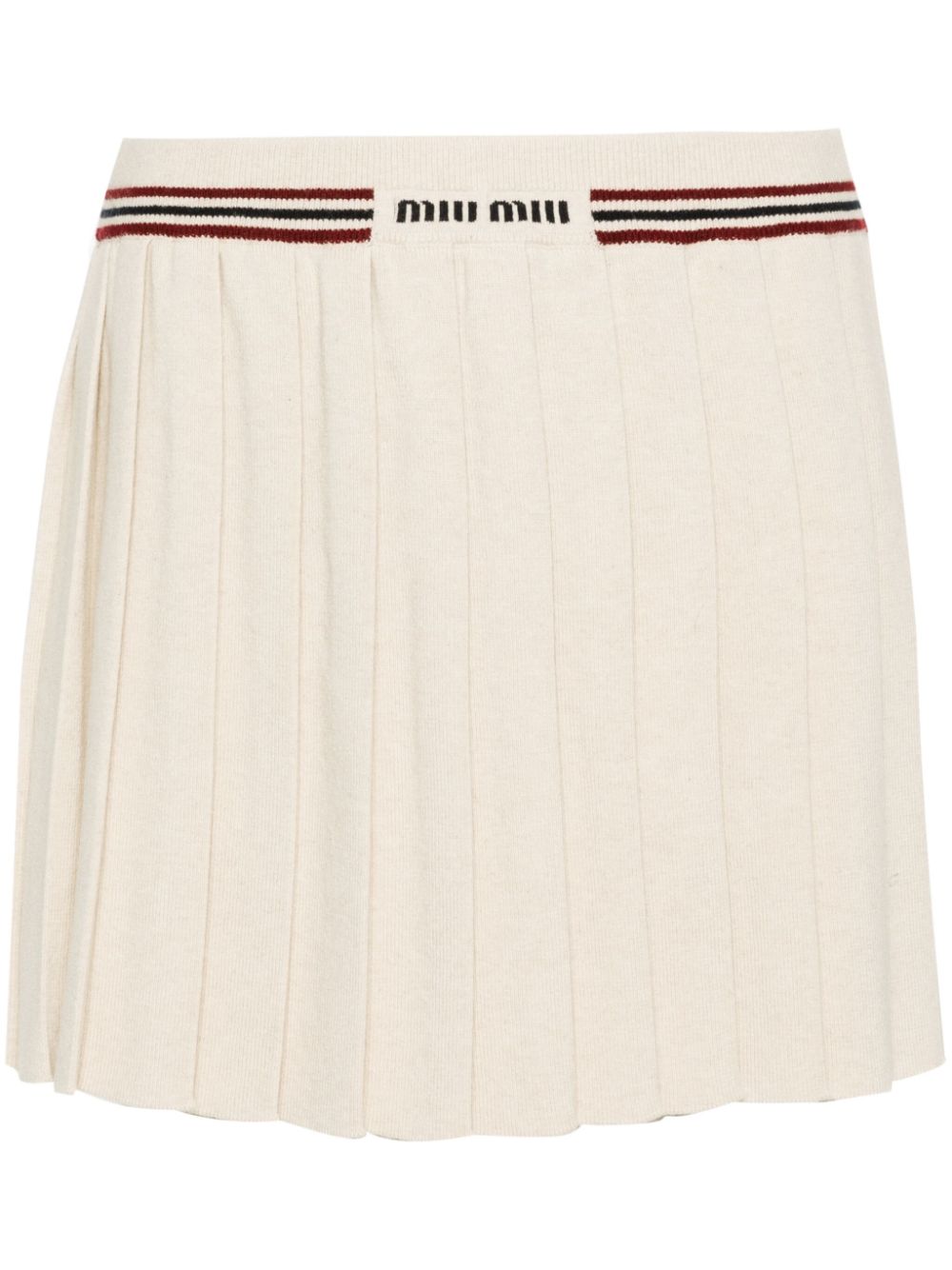 Miu Miu Cashmere Pleated Skirt - Farfetch