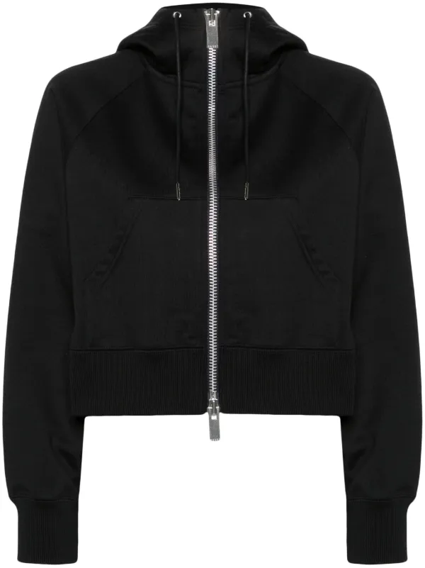 Cropped drawstring 2024 hoodie