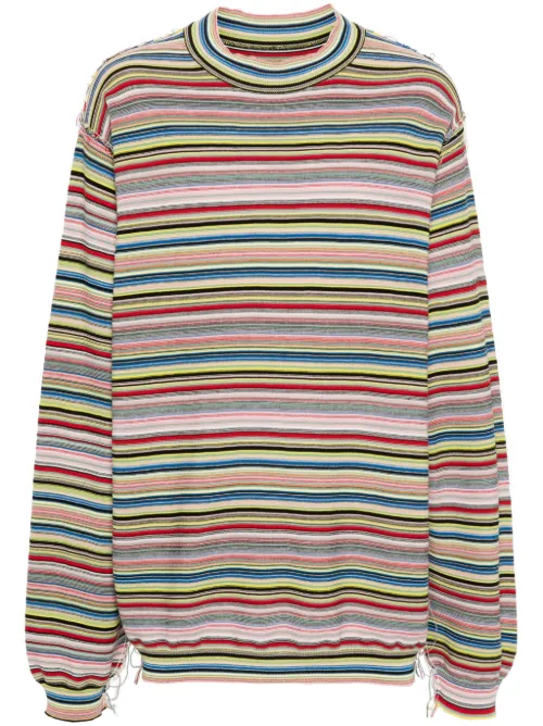 Pull rayé à coutures apparentes - Maison Margiela - Modalova
