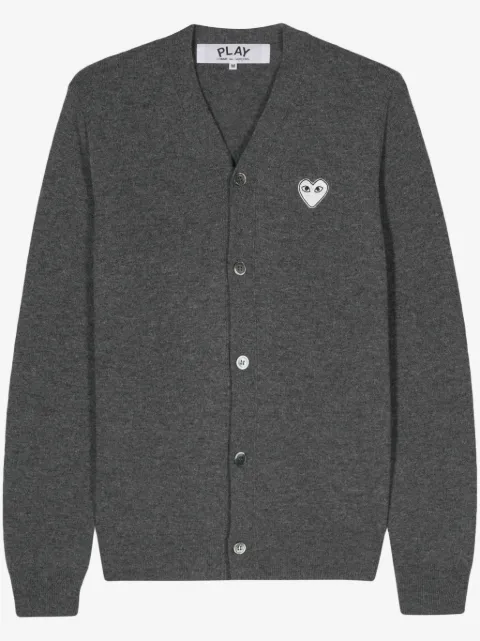 Comme Des Garçons Play heart-patch wool cardigan