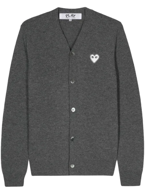 Cardigan en laine à patch cœur - Comme Des Garçons Play - Modalova