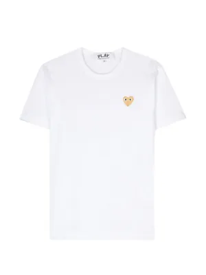 Comme Des Garçons Play Signature heart-patch T-shirt | White