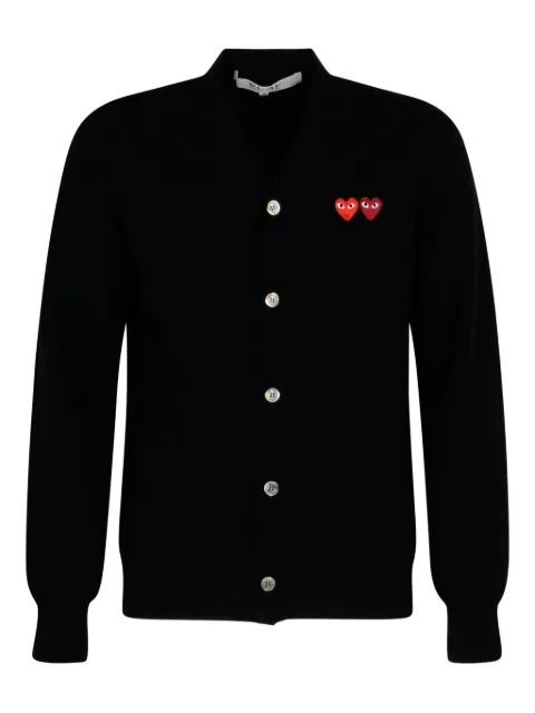 Comme Des Garçons Play heart-patch wool cardigan