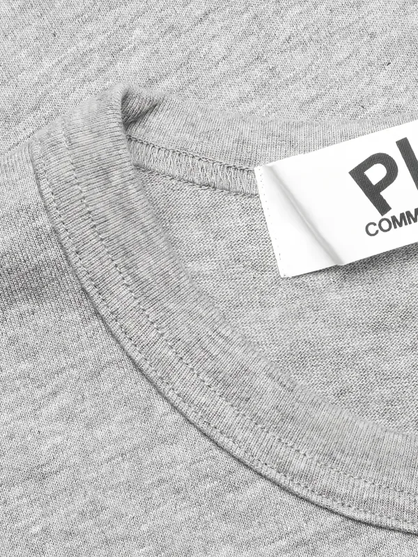 Tシャツ・カットソー Comme Des Garcons Play Grey Cotton T-Shirt COMME DES GARCONS PLAY INVADER T-SHIRT GREY – BLENDS