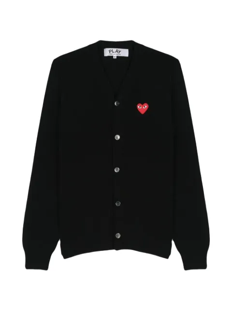 Comme Des Garçons Play heart-patch V-neck cardigan
