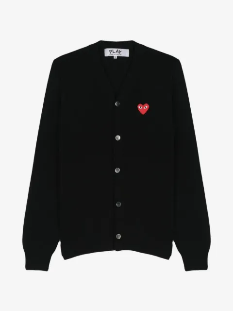 Comme Des Garçons Play cárdigan con parche de corazón y cuello en V