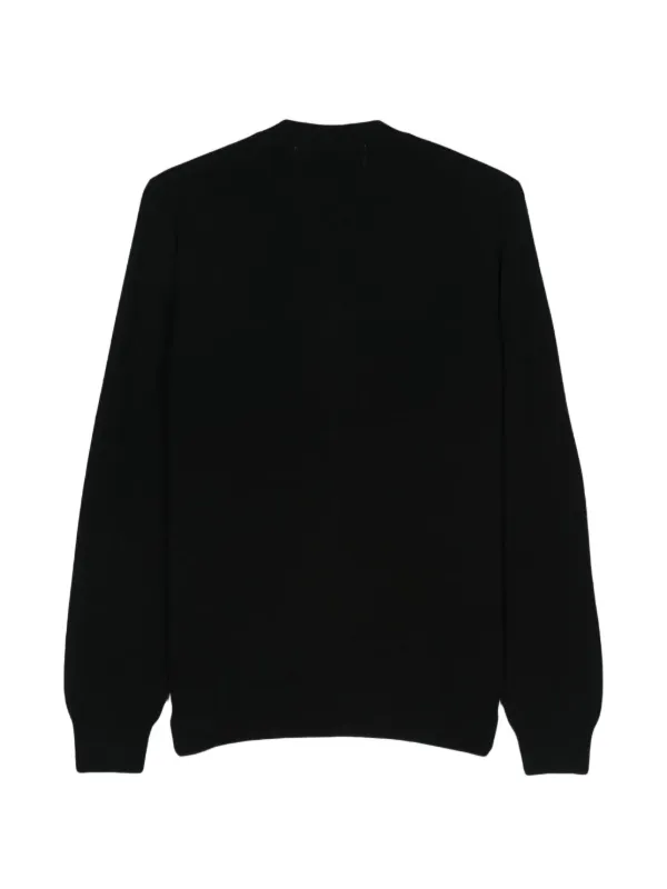 Comme Des Garçons Play ハートパッチ Vネックカーディガン | ブラック