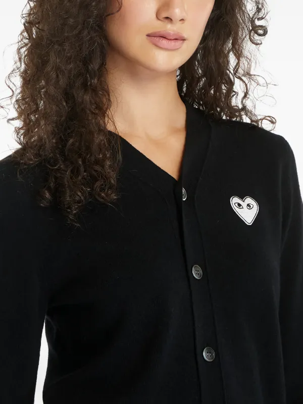 Comme Des Garçons Play ハートパッチ カーディガン | ブラック