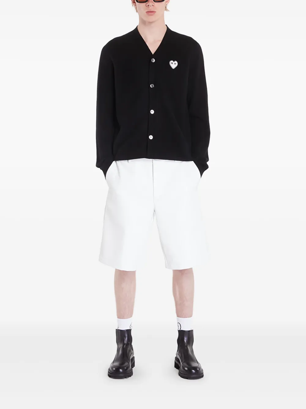 Comme Des Garçons Play heart-patch wool cardigan | Cardigans | Image 2