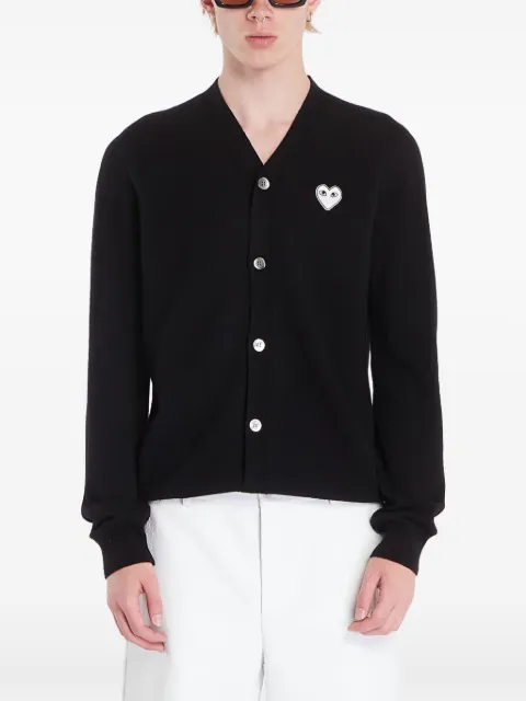 Comme Des Garçons Play cardigan en laine à patch cœur