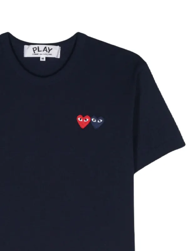Comme Des Garçons Play ハートパッチ Tシャツ | ブルー