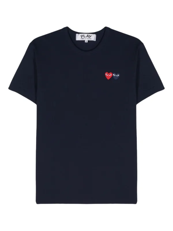 COMME DES GARCONS ハートパッチロングTシャツ Comme Des Garçons Play ハートパッチ ロングTシャツ | ホワイト