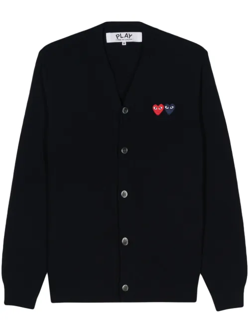 Cardigan en laine à patch cœur - Comme Des Garçons Play - Modalova