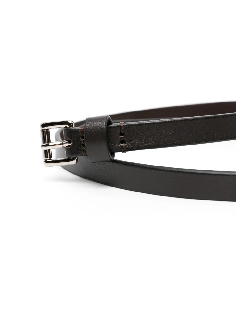 Shop D4.0 Double-strap Leather Belt In Brown