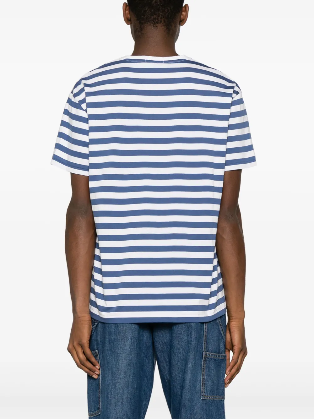 Shop Polo Ralph Lauren Polo Pony Striped T-shirt In White