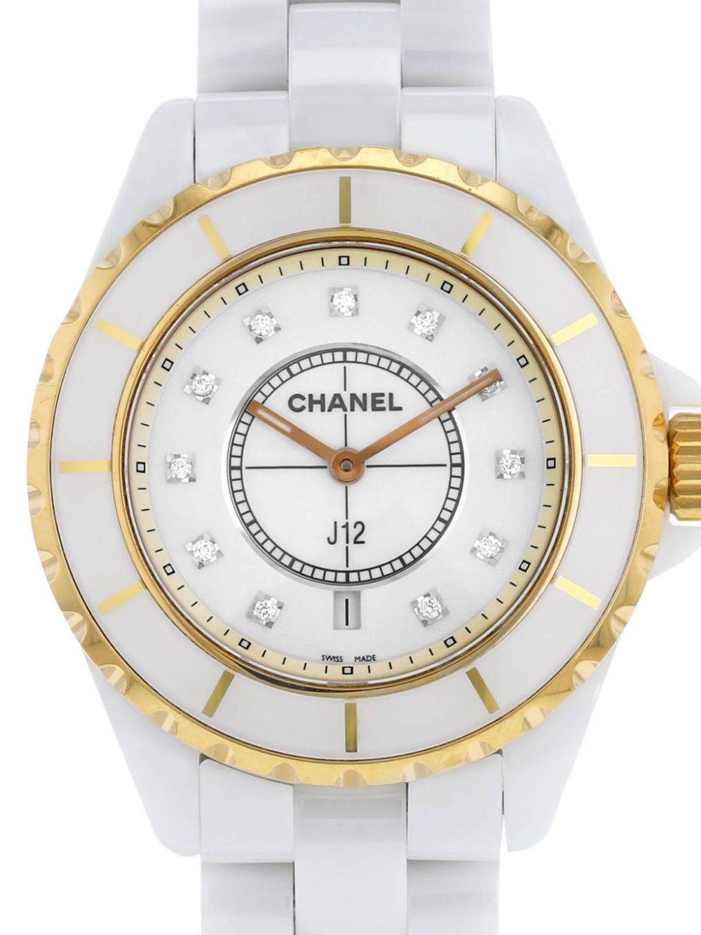 CHANEL Pre-Owned 2010 pre-owned J12 39mm - Wit