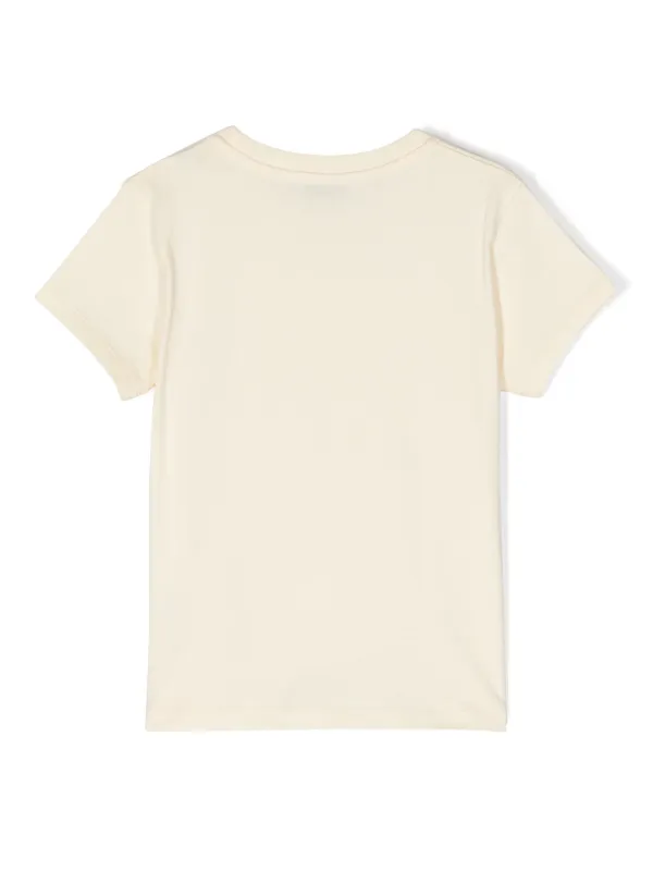 キッズ用トップス MONCLER Logo embroidery t-shirt Moncler cotton t-shirts with embroidered logo for boys