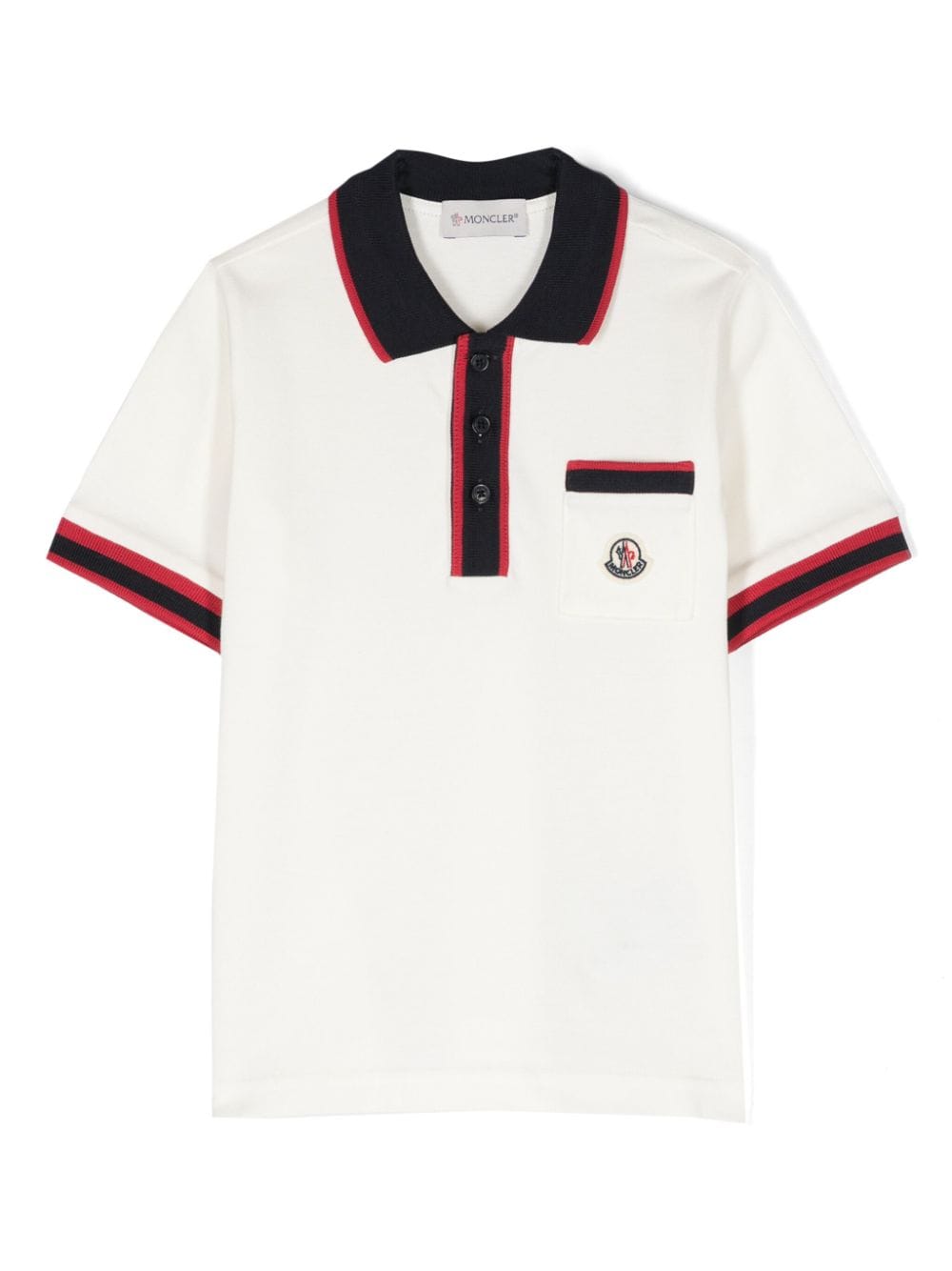 Moncler Enfant Poloshirt met logopatch Wit