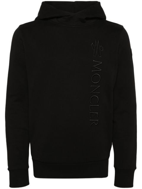 Moncler embroidered-logo cotton hoodie