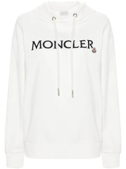 Moncler logo-embroidered cotton hoodie