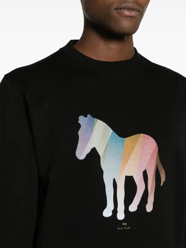 【Paul Smith】送料・関税込★ゼブラ プリントスウェットシャツ PS Paul Smith ゼブラプリント スウェットシャツ | ブラック
