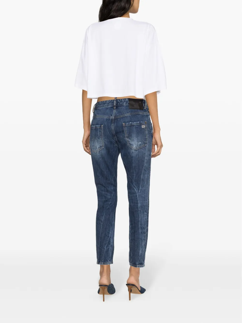 Dsquared2 Icon Scribble Cotton T-shirt In White