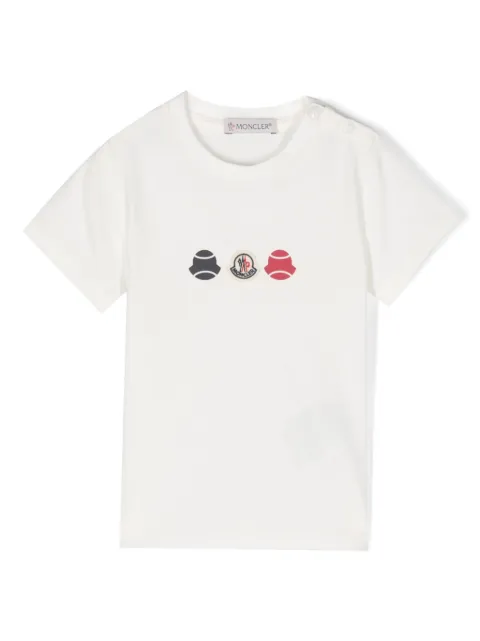 Moncler Enfant logo-patch printed T-shirt