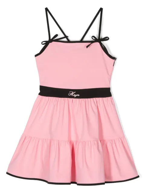 MSGM Kids Vestido com logo bordado