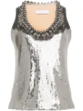 Rabanne sequin-embellished top - Silver