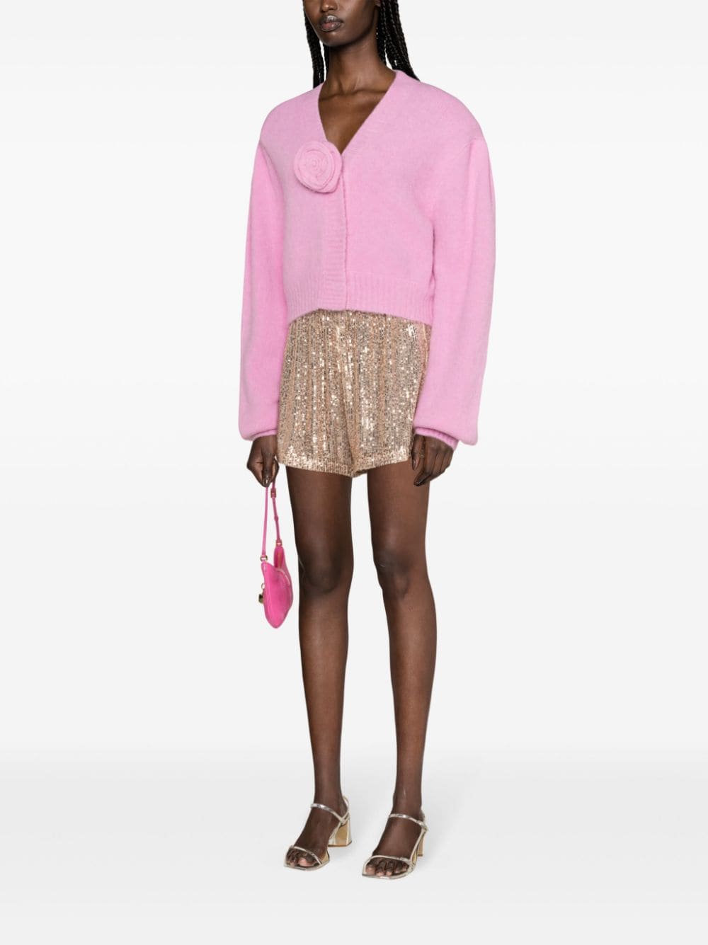 Shop Société Anonyme Selvi Sequined Mini Shorts In Pink