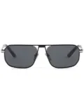 Prada Eyewear logo-plaque rectangle-frame sunglasses - Black