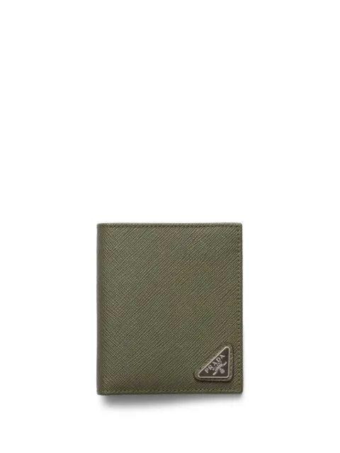 Prada Saffiano leather logo-plaque wallet
