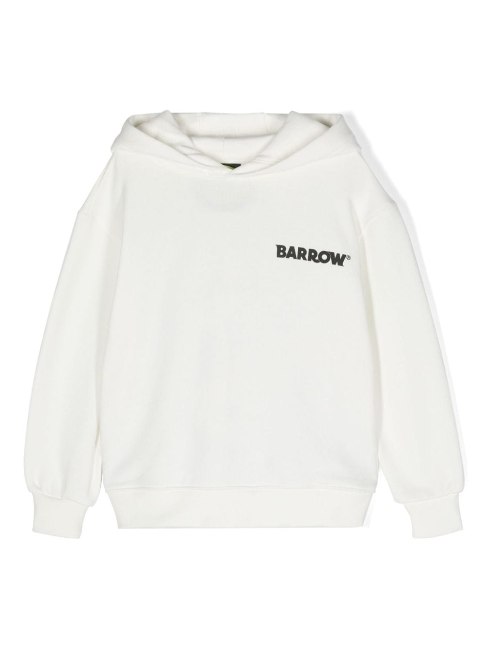 Barrow Kids' Logo-print Cotton Hoodie In White