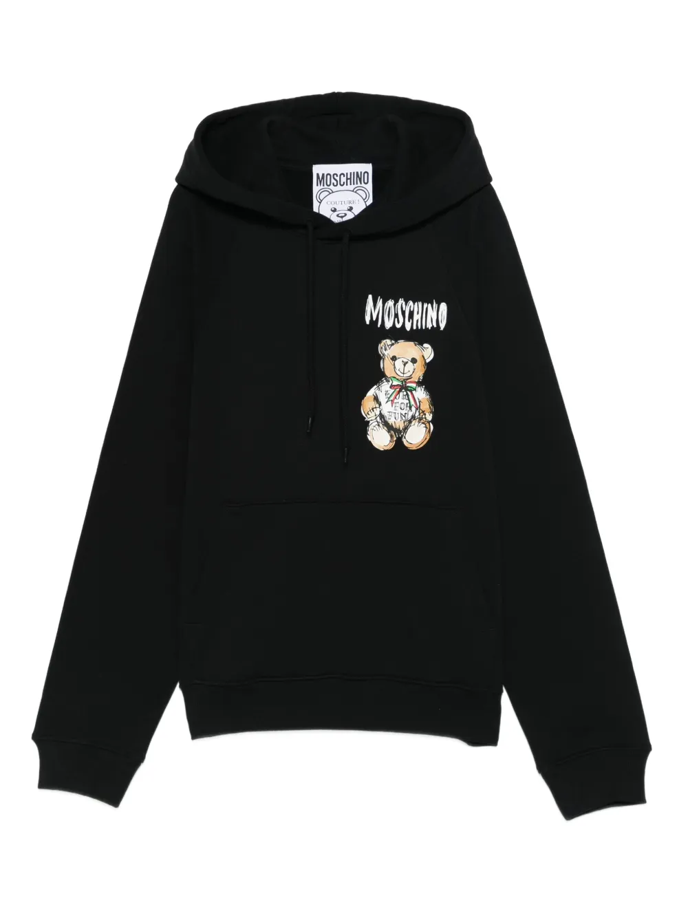 Moschino Hoodie met teddybeerprint Zwart