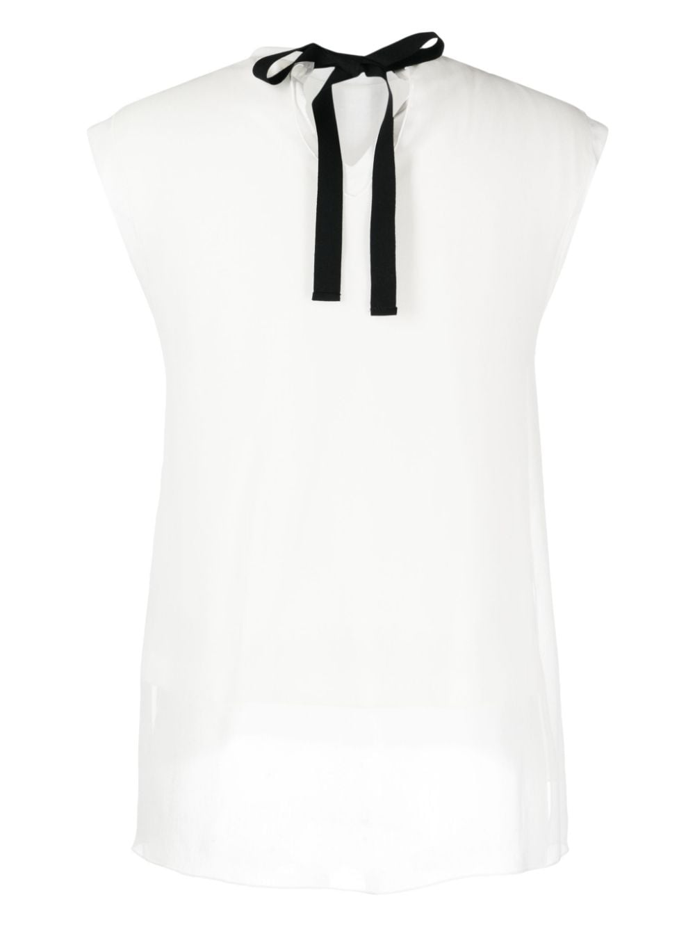 Shop Undercover Pussy-bow Sleeveless Blouse In White