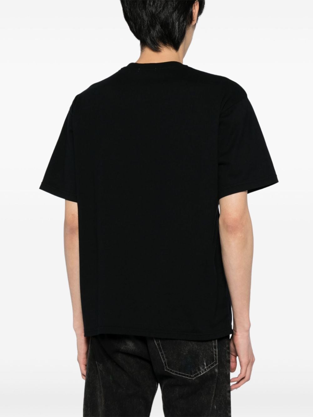 Shop Undercover Slogan-print Cotton T-shirt In Black