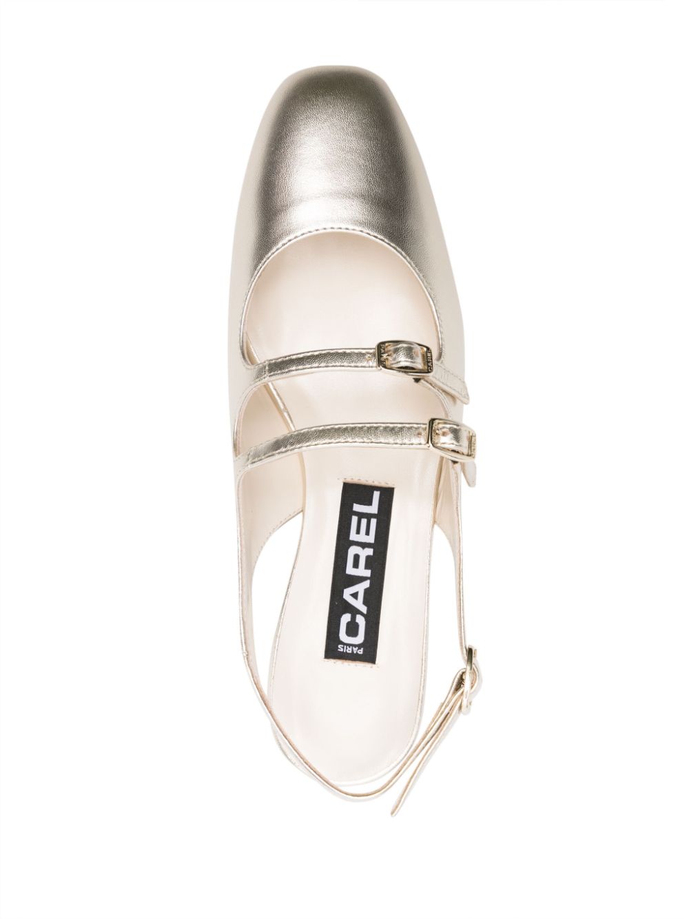 Carel Paris Peche pumps met metallic-effect Goud