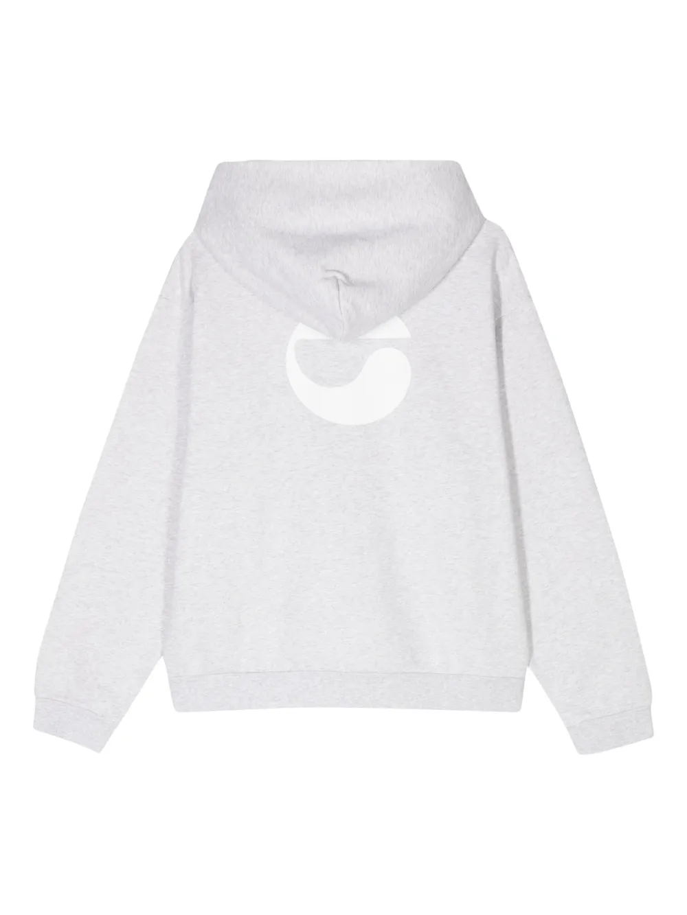 Shop Coperni Logo-print Drop-shoulder Hoodie In Grey