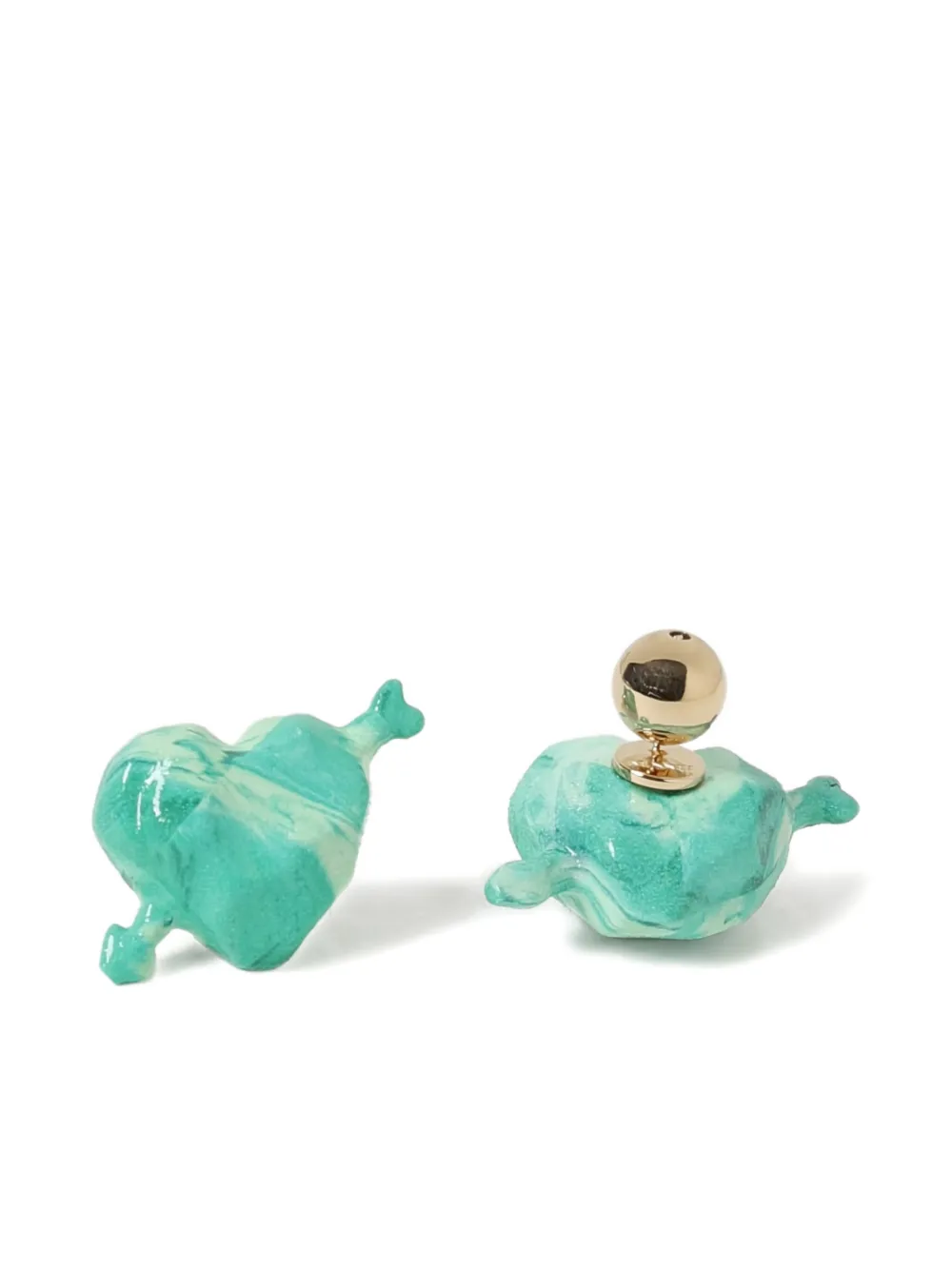 Sunnei heart-shaped earrings - Groen