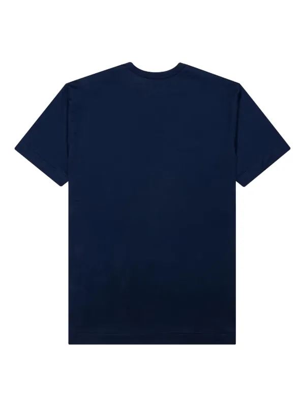 Comme Des Garçons Play heart-patch Cotton T-shirt | Blue | FARFETCH