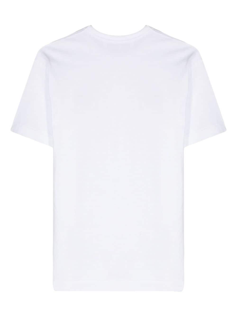 Shop Comme Des Garçons Play Heart-patch Cotton T-shirt In White