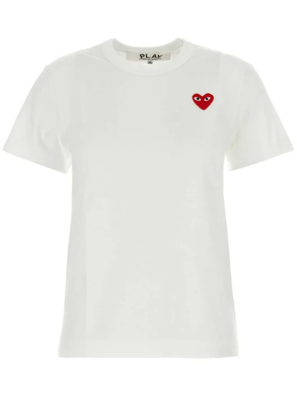 Play Comme des Garçons: T-Shirt (White) | DSMNY E-SHOP