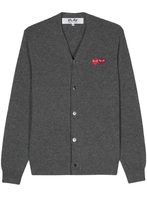 Cardigan en laine à patch cœur - Comme Des Garçons Play - Modalova